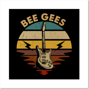Vintage Guitar Proud To Be Bee Name Retro Posters and Art